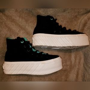 Black Converse Chuck Taylor All Star Platform Lift Women's Size 8